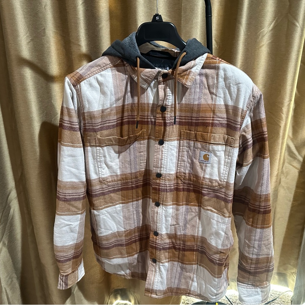 Carhartt Men's Brown Plaid Jacket